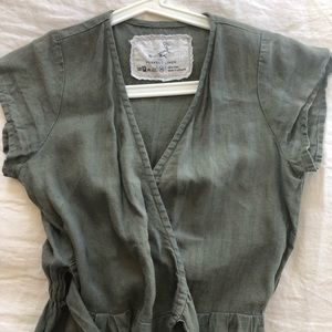 Not Perfect Linen wrap romper